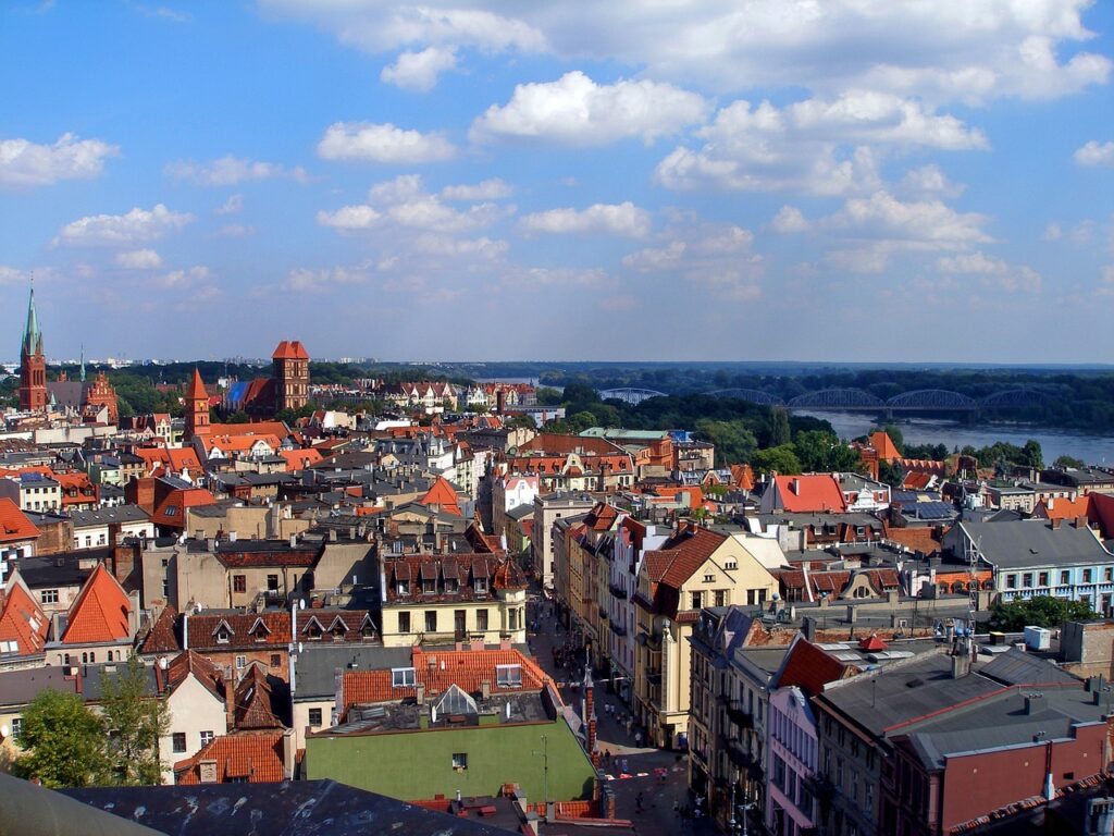 toruń, wisla, panorama