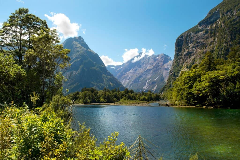 Milford track, picturesque landscape, New Zealand
