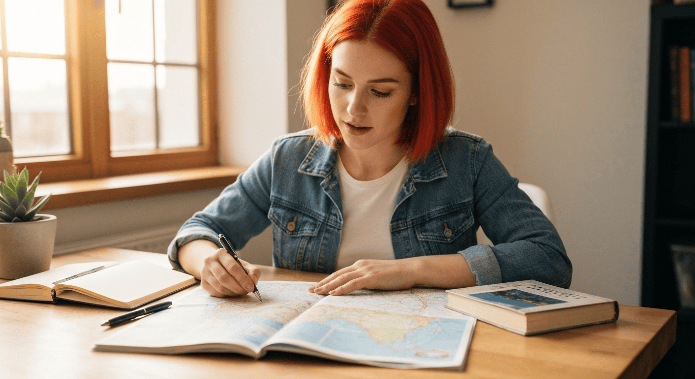 Person Planning their Australian Adventure