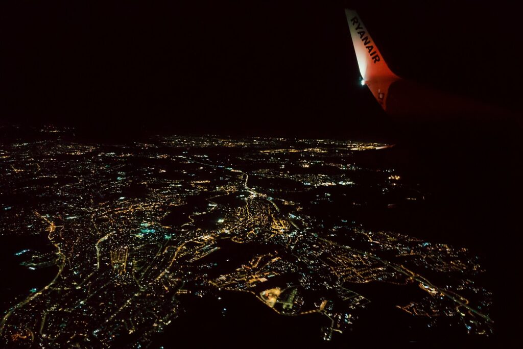 aerial photography of city escape during nighttime