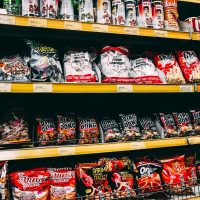 food packs on shelves
