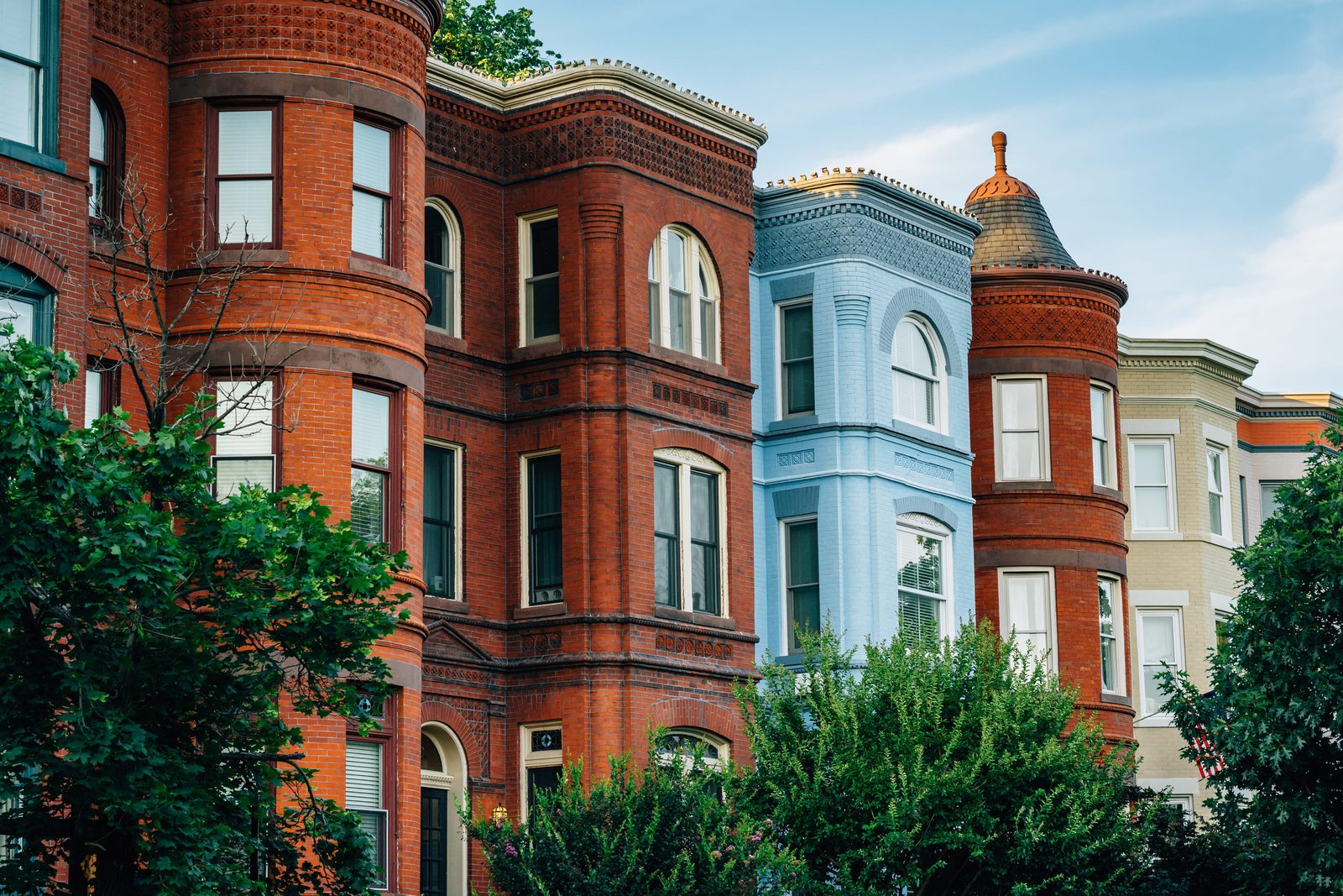 Row houses on Seward Square in the Capitol Hill neighborhood of Washington, DC