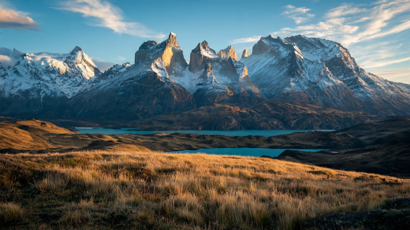 The granite towers of Torres del Paine National Park in Chilean Patagonia